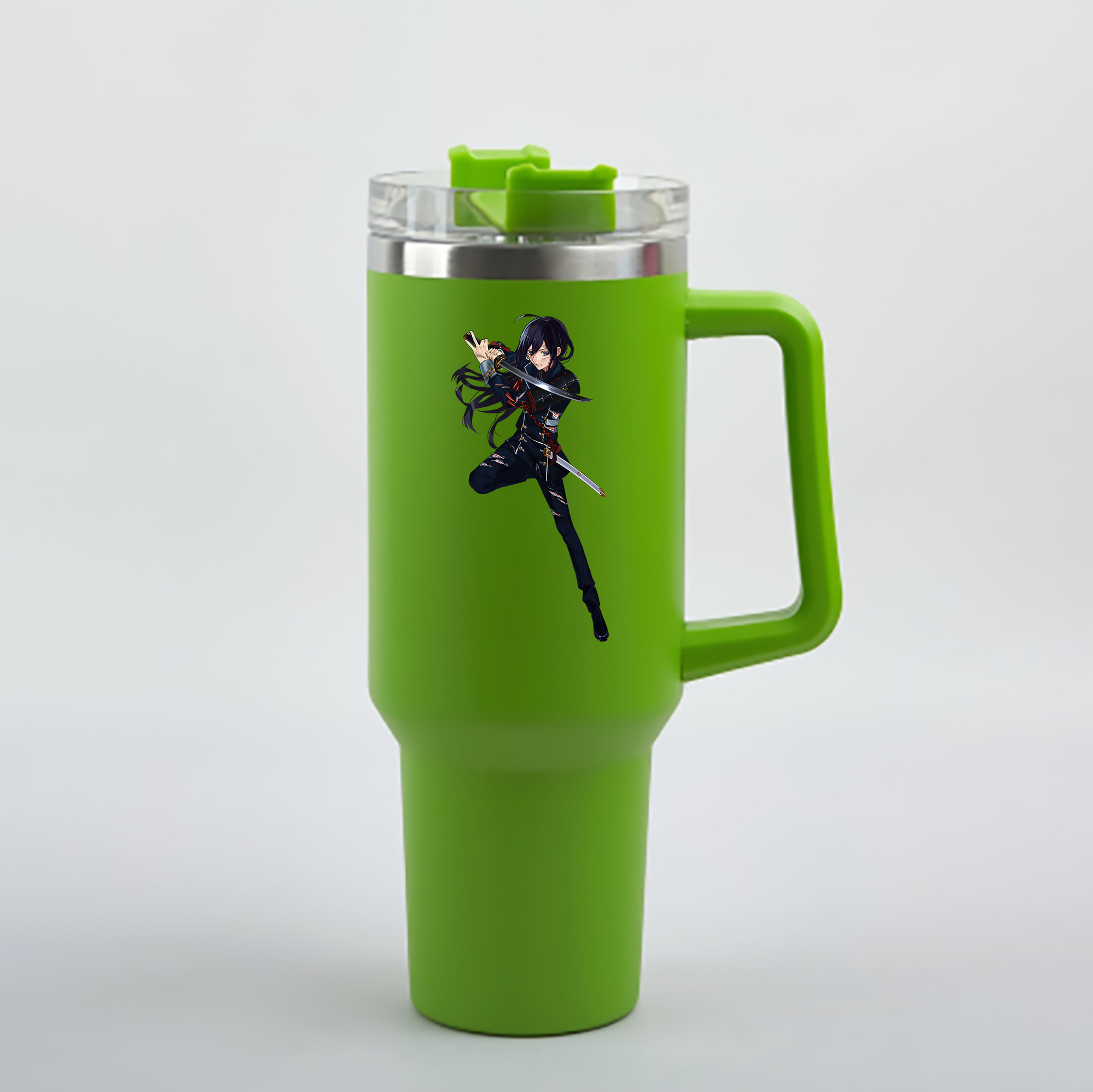 （画像用） 刀剣乱舞 Touken Ranbu 1200mL車用タンブラー - クリスタルステッカー（プラスチックストロー付き）